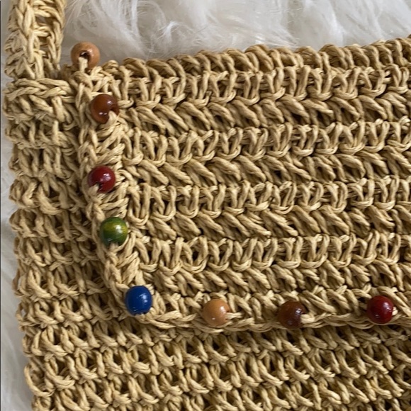 Vintage Straw Crossbody Bag - Picture 4 of 5